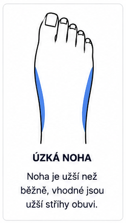 Úzká noha u dítěte